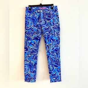 Lilly Pulitzer Blue and Pink Straight leg Pants